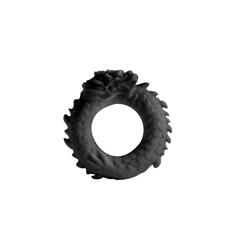 Renegade Dragon Ring Black Black Cock Ring