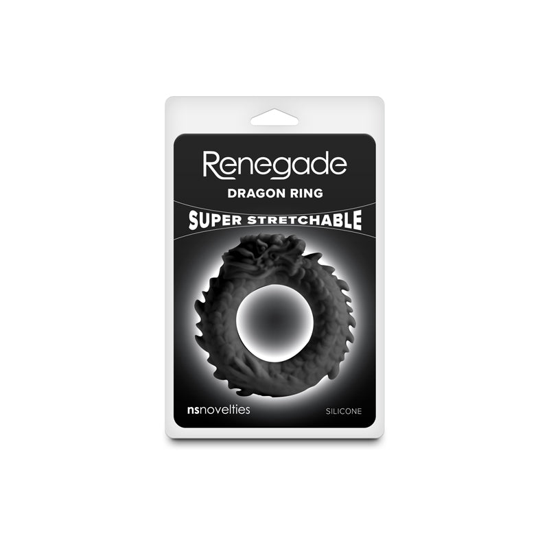 Renegade Dragon Ring Black Black Cock Ring