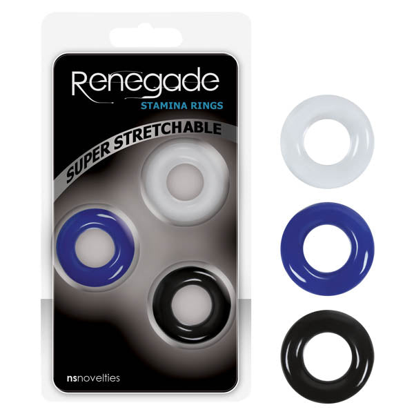 Renegade Stamina Rings Coloured Cock Rings Set Of 3