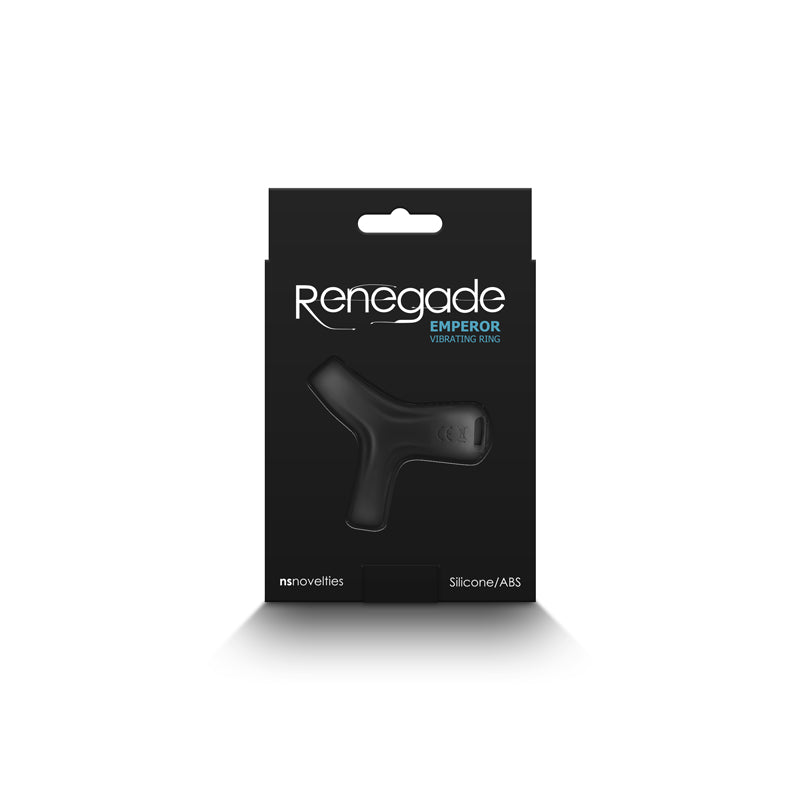 Renegade Emperor Black Black Usb Rechargeable Vibrating Cock & Ball Rings
