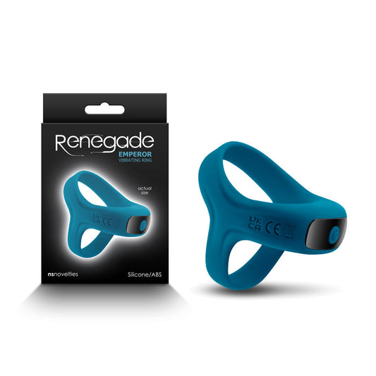Renegade Emperor Teal Teal Usb Rechargeable Vibrating Cock & Ball Rings