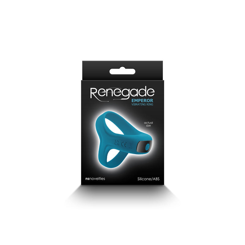 Renegade Emperor Teal Teal Usb Rechargeable Vibrating Cock & Ball Rings