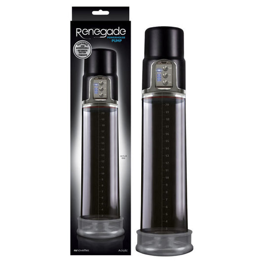 Renegade Powerhouse Pump Black Usb Rechargeable Automatic Penis Pump