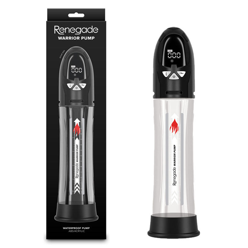 Renegade Warrior Pump Black Black/Clear Waterproof Automatic Penis Pump