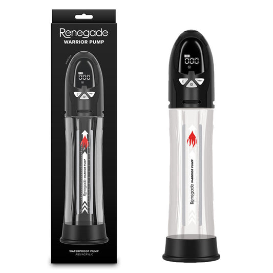 Renegade Warrior Pump Black Black/Clear Waterproof Automatic Penis Pump