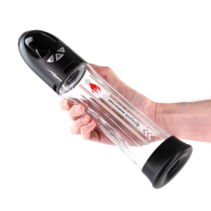 Renegade Warrior Pump Black Black/Clear Waterproof Automatic Penis Pump