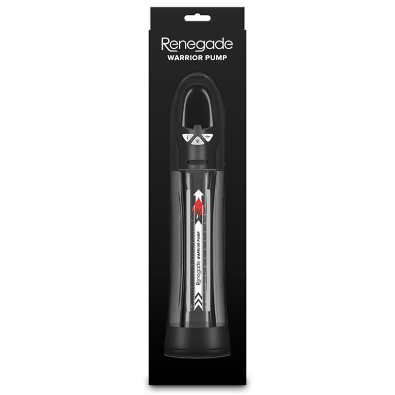 Renegade Warrior Pump Black Black/Clear Waterproof Automatic Penis Pump