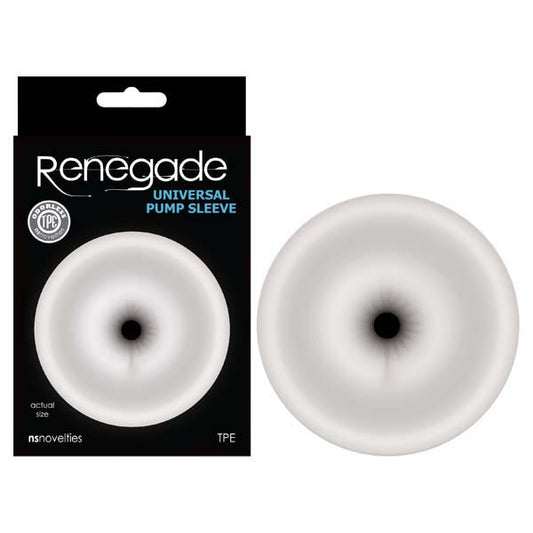 Renegade Universal Pump Sleeve Clear Ass Shaped Penis Pump Sleeve