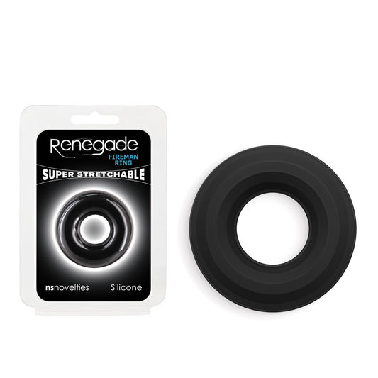 Renegade Fireman Ring Small Black Black Small Cock Ring