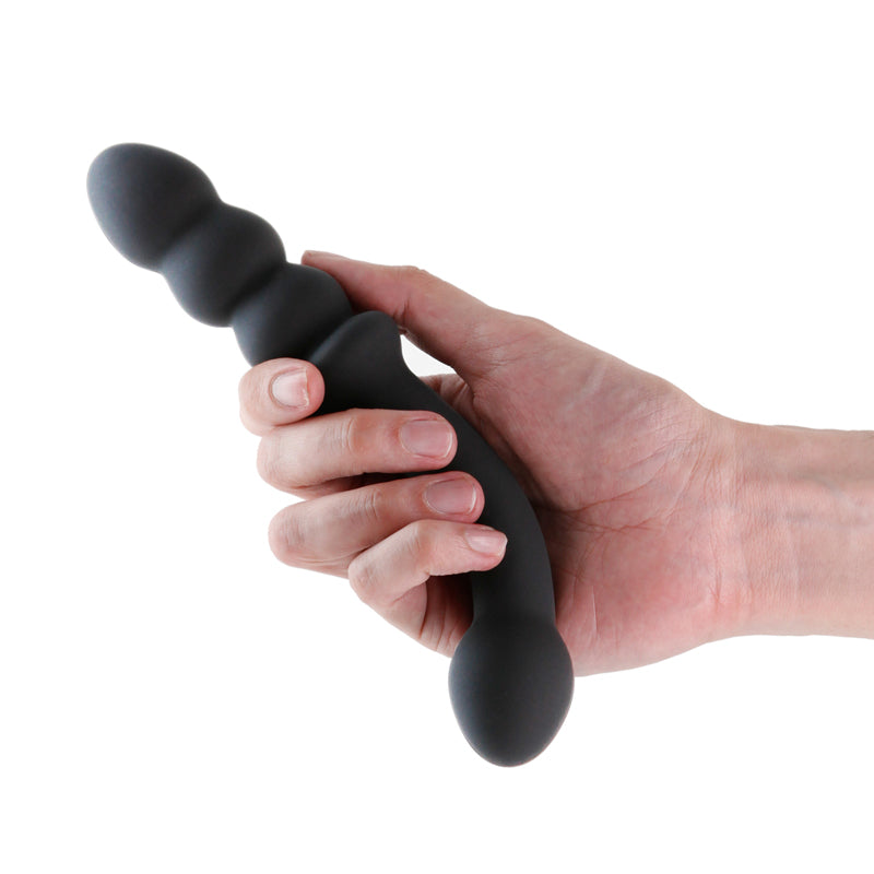 Renegade Duel Black Black 21.4 Cm Usb Rechargeable Vibrating Double Ended Anal Wand