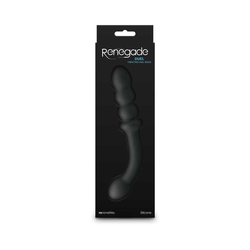 Renegade Duel Black Black 21.4 Cm Usb Rechargeable Vibrating Double Ended Anal Wand