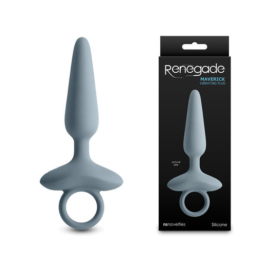 Renegade Maverick Grey Grey 15 Cm Usb Rechargeable Vibrating Butt Plug