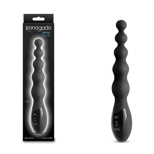Renegade Virtua Black Black 23.9 Cm Usb Rechargeable Anal Vibrator