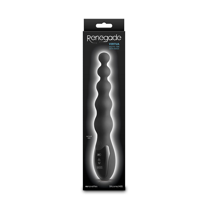 Renegade Virtua Black Black 23.9 Cm Usb Rechargeable Anal Vibrator