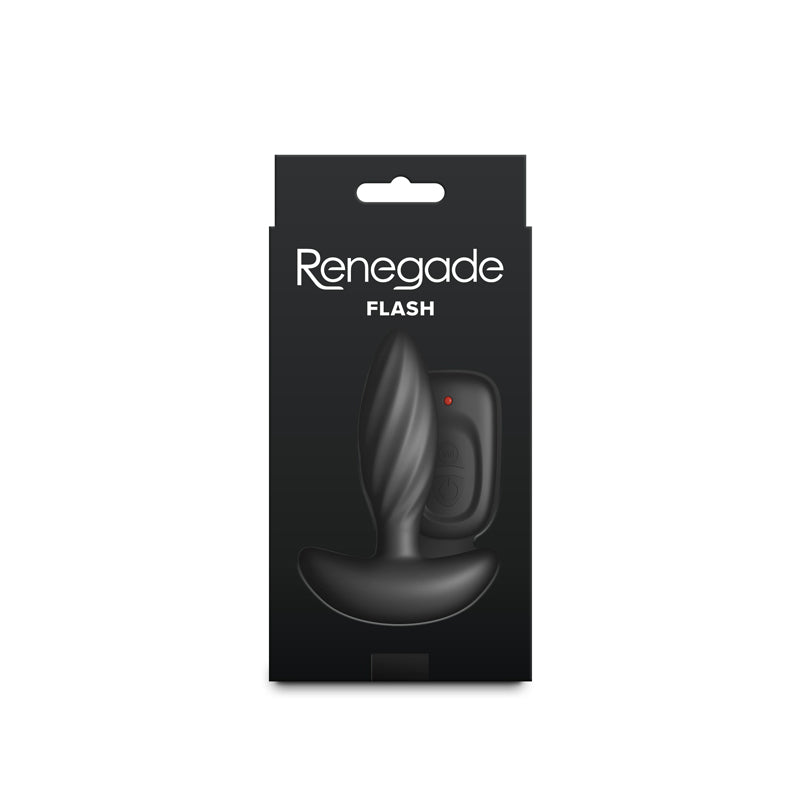 Renegade Flash Black Black 10.3 Cm Usb Rechargeable Vibrating Butt Plug