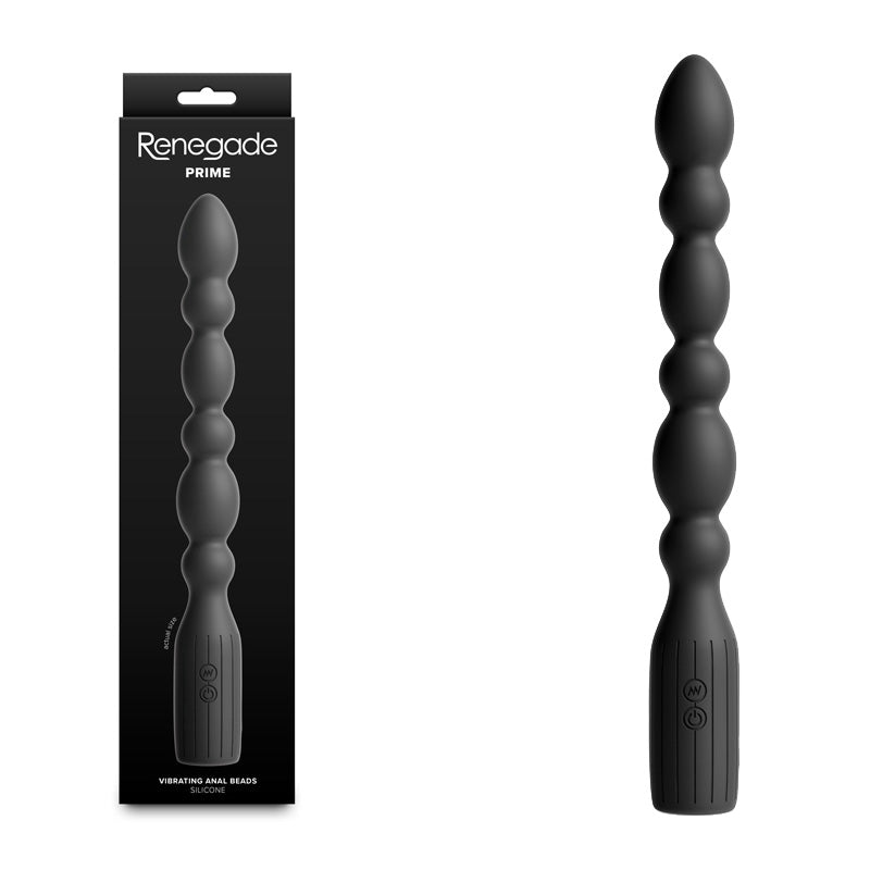 Renegade Prime Black Black 28.8 Cm Usb Rechargeable Vibrating Anal Beads