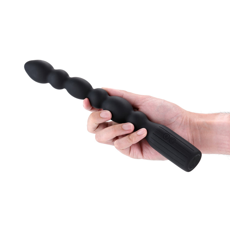 Renegade Prime Black Black 28.8 Cm Usb Rechargeable Vibrating Anal Beads