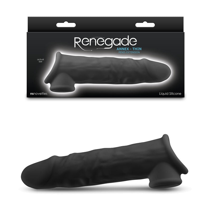 Renegade Annex Thin Black Black 19.4 Cm Penis Extender Sleeve