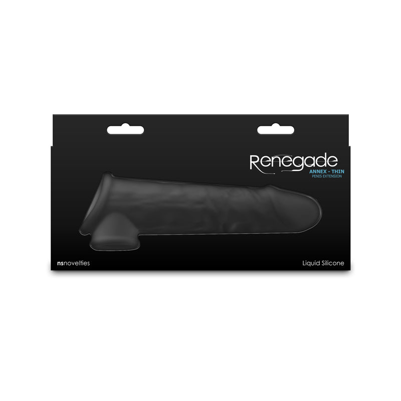 Renegade Annex Thin Black Black 19.4 Cm Penis Extender Sleeve