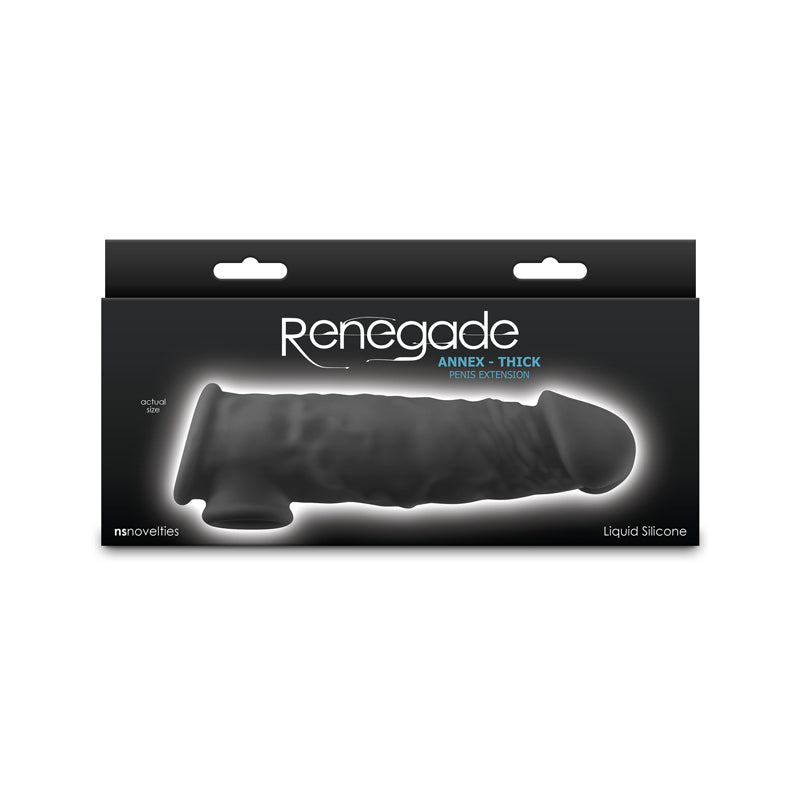 Renegade Annex Thick Black Black 18.6 Cm Penis Extender Sleeve