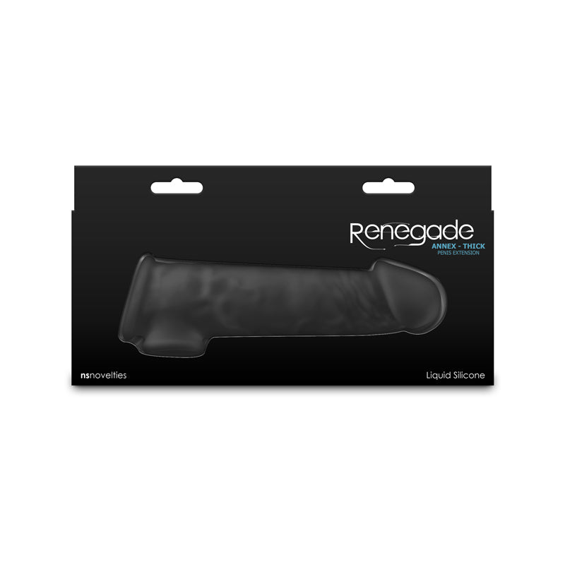 Renegade Annex Thick Black Black 18.6 Cm Penis Extender Sleeve