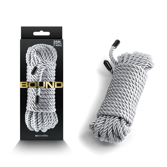 Bound Rope Silver Silver Bondage Rope 7.6 Metre Length
