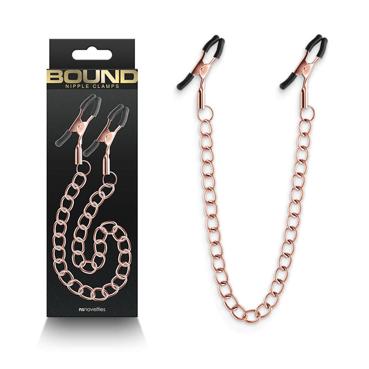 Bound Nipple Clamps Dc2 Rose Gold Rose Gold Nipple Clamps With Chain