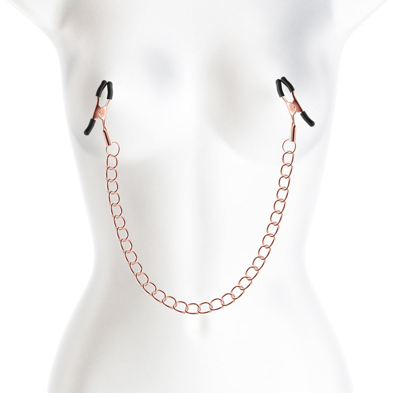 Bound Nipple Clamps Dc2 Rose Gold Rose Gold Nipple Clamps With Chain