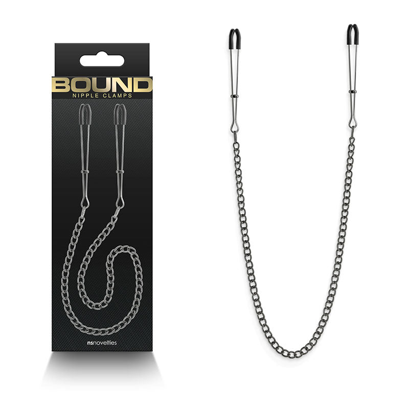 Bound Nipple Clamps Dc3 Gunmetal Gunmetal Nipple Clamps With Chain