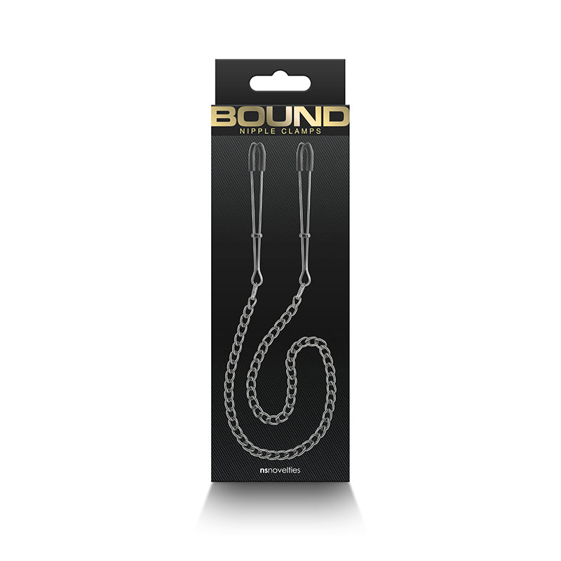 Bound Nipple Clamps Dc3 Gunmetal Gunmetal Nipple Clamps With Chain