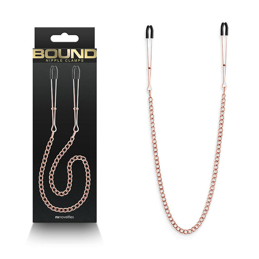 Bound Nipple Clamps Dc3 Rose Gold Rose Gold Nipple Clamps With Chain