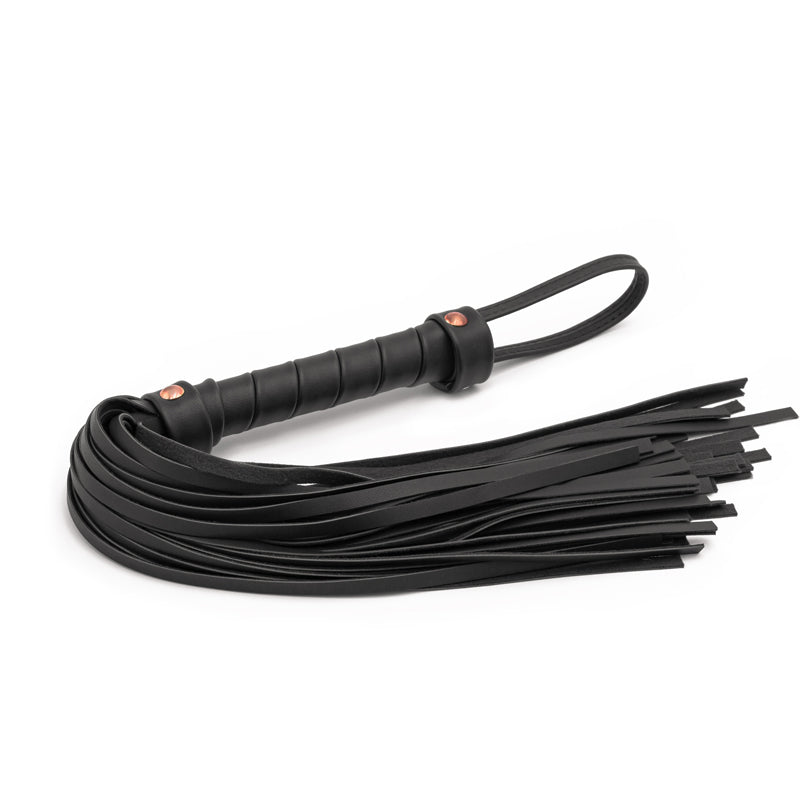 Bondage Couture Flogger Black Black Flogger Whip