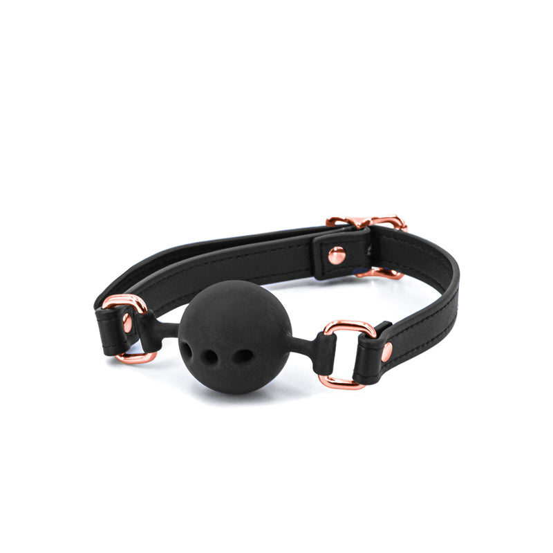 Bondage Couture Ball Gag Black Black Mouth Restraint