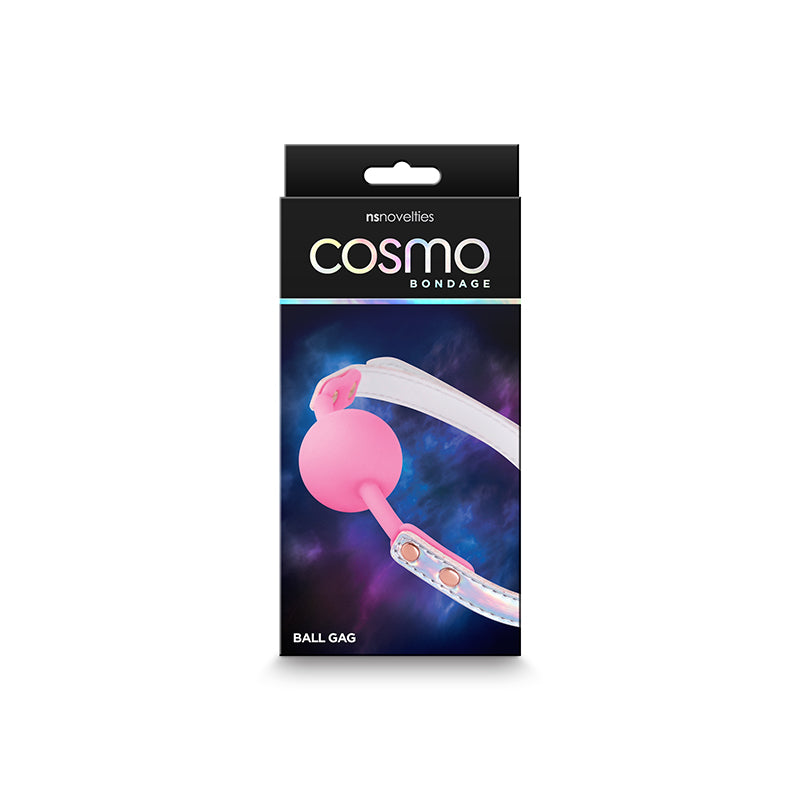 Cosmo Bondage Ball Gag Rainbow Metallic Rainbow/Pink Mouth Restraint