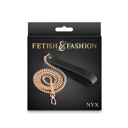 Fetish & Fashion Nyx Leash Black/Gold Leash
