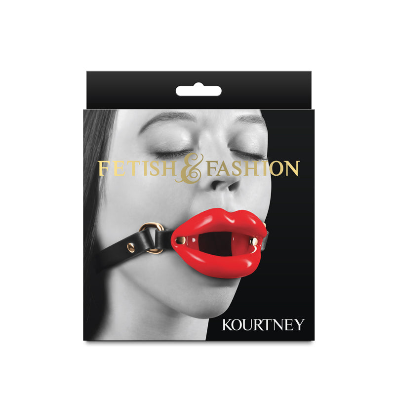 Fetish & Fashion Kourtney Red Lips Open Mouth Restraint