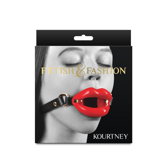 Fetish & Fashion Kourtney Red Lips Open Mouth Restraint
