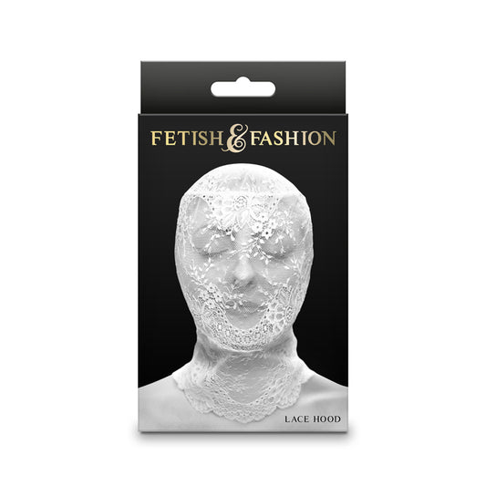 Fetish & Fashion Lace Hood White White Hood