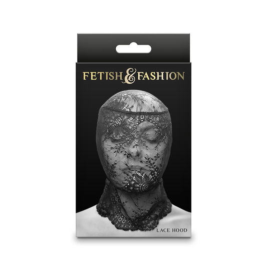 Fetish & Fashion Lace Hood Black Black Hood