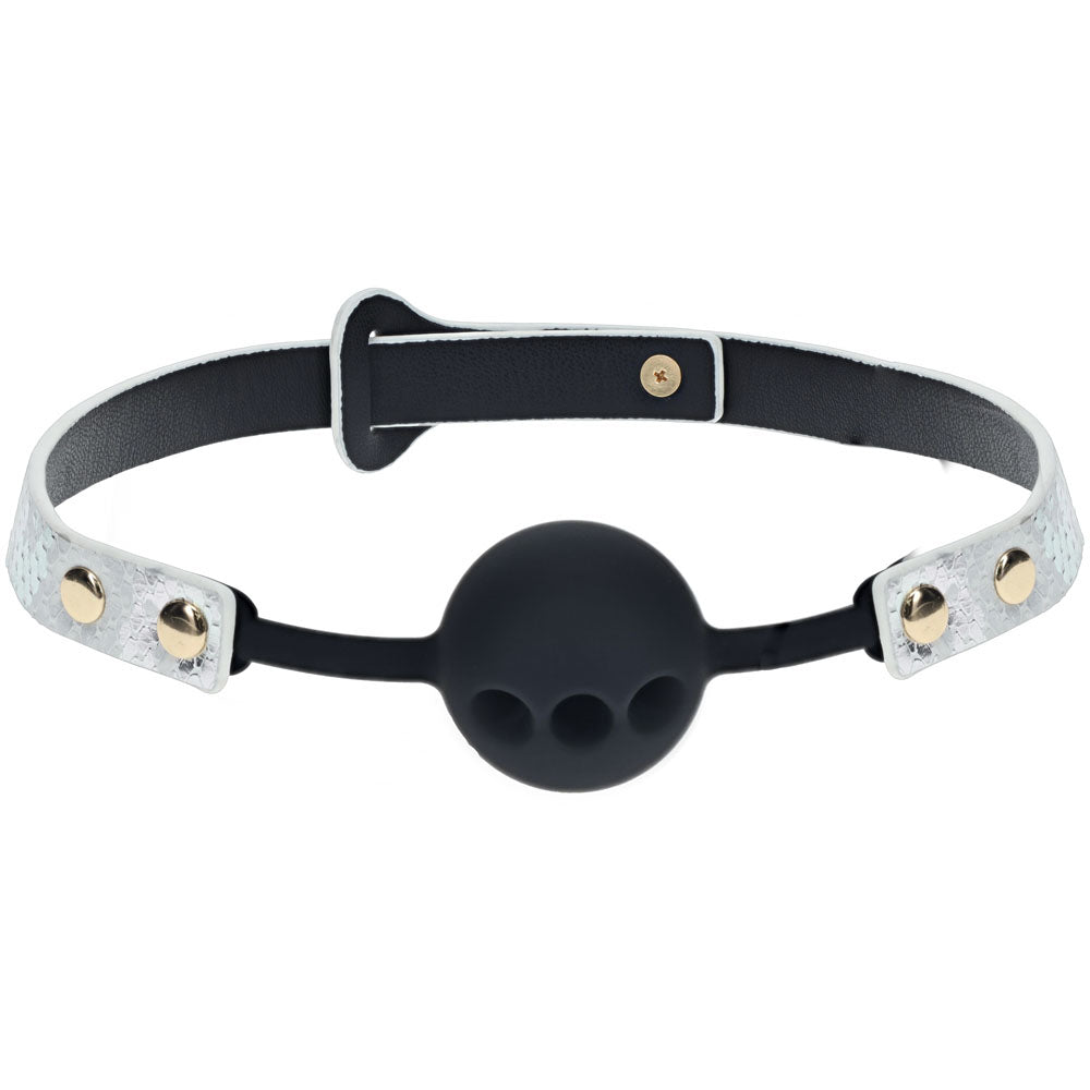 Ouch! Florence Collection Silicone Ball Gag White Breathable Mouth Restraint
