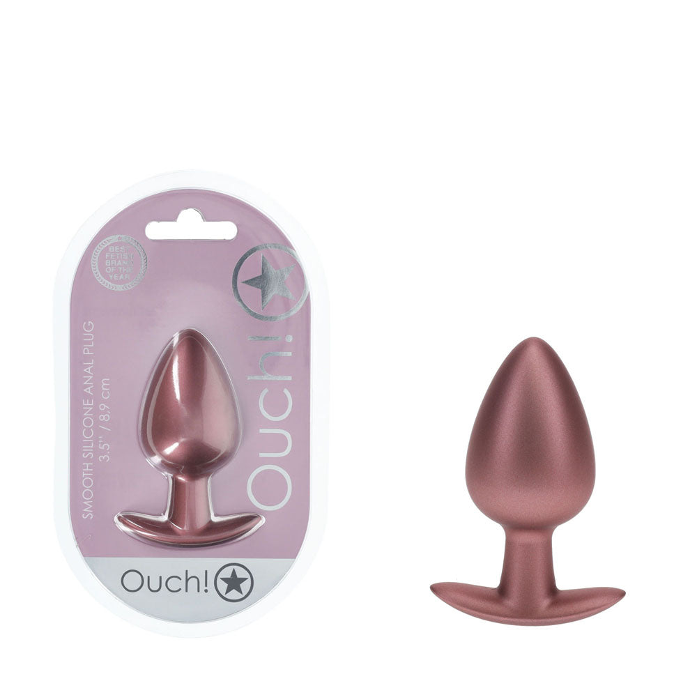 Ouch! Anal Plug Large Rose Gold Rose Gold 8.9 Cm Large Butt Plug
