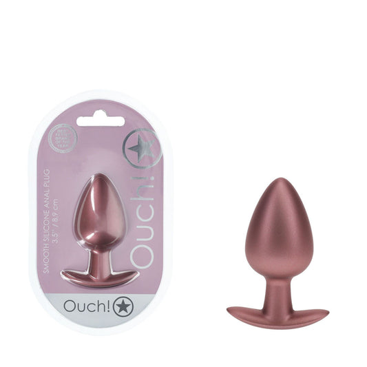 Ouch! Anal Plug Large Rose Gold Rose Gold 8.9 Cm Large Butt Plug