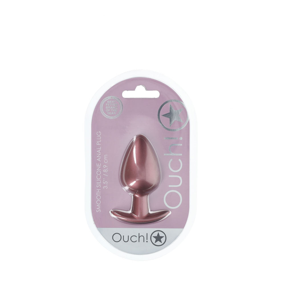 Ouch! Anal Plug Large Rose Gold Rose Gold 8.9 Cm Large Butt Plug
