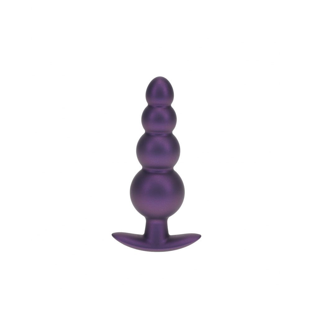 Ouch! Beaded Anal Plug Metallic Purple Metallic Purple 11.7 Cm Butt Plug