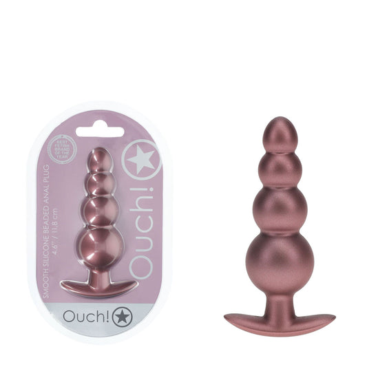 Ouch! Beaded Anal Plug Rose Gold Rose Gold 11.7 Cm Butt Plug