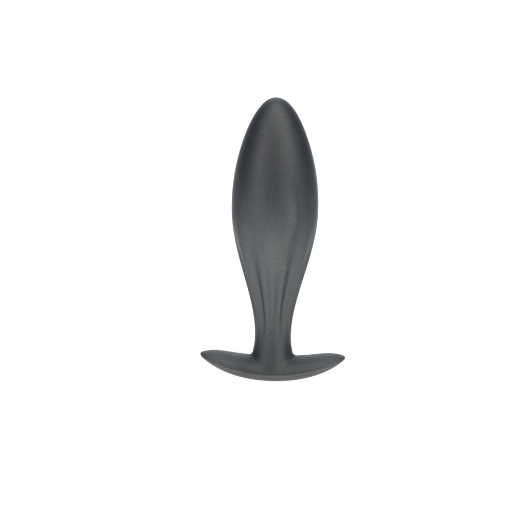 Ouch! Oval Anal Plug Gun Metal Gun Metal Grey 11.7 Cm Butt Plug