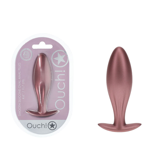 Ouch! Oval Anal Plug Rose Gold Rose Gold 11.7 Cm Butt Plug