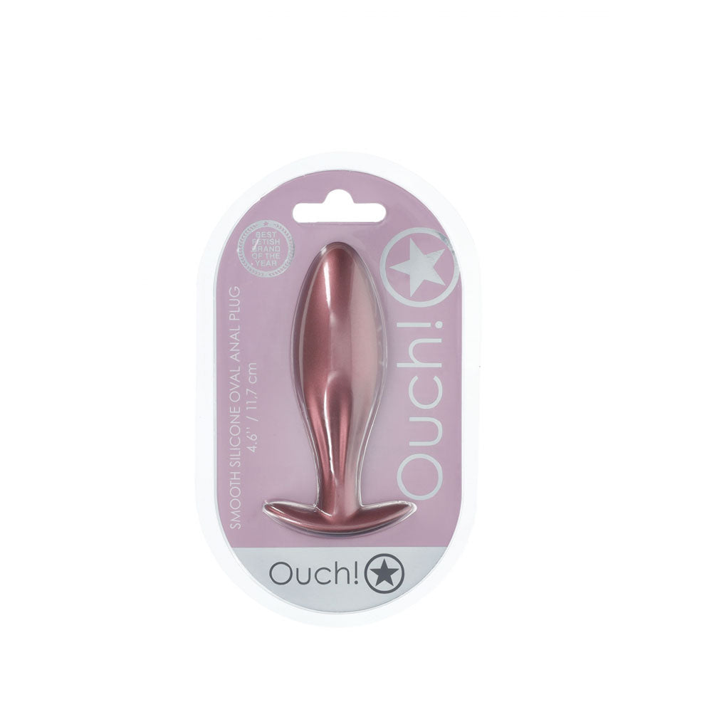 Ouch! Oval Anal Plug Rose Gold Rose Gold 11.7 Cm Butt Plug