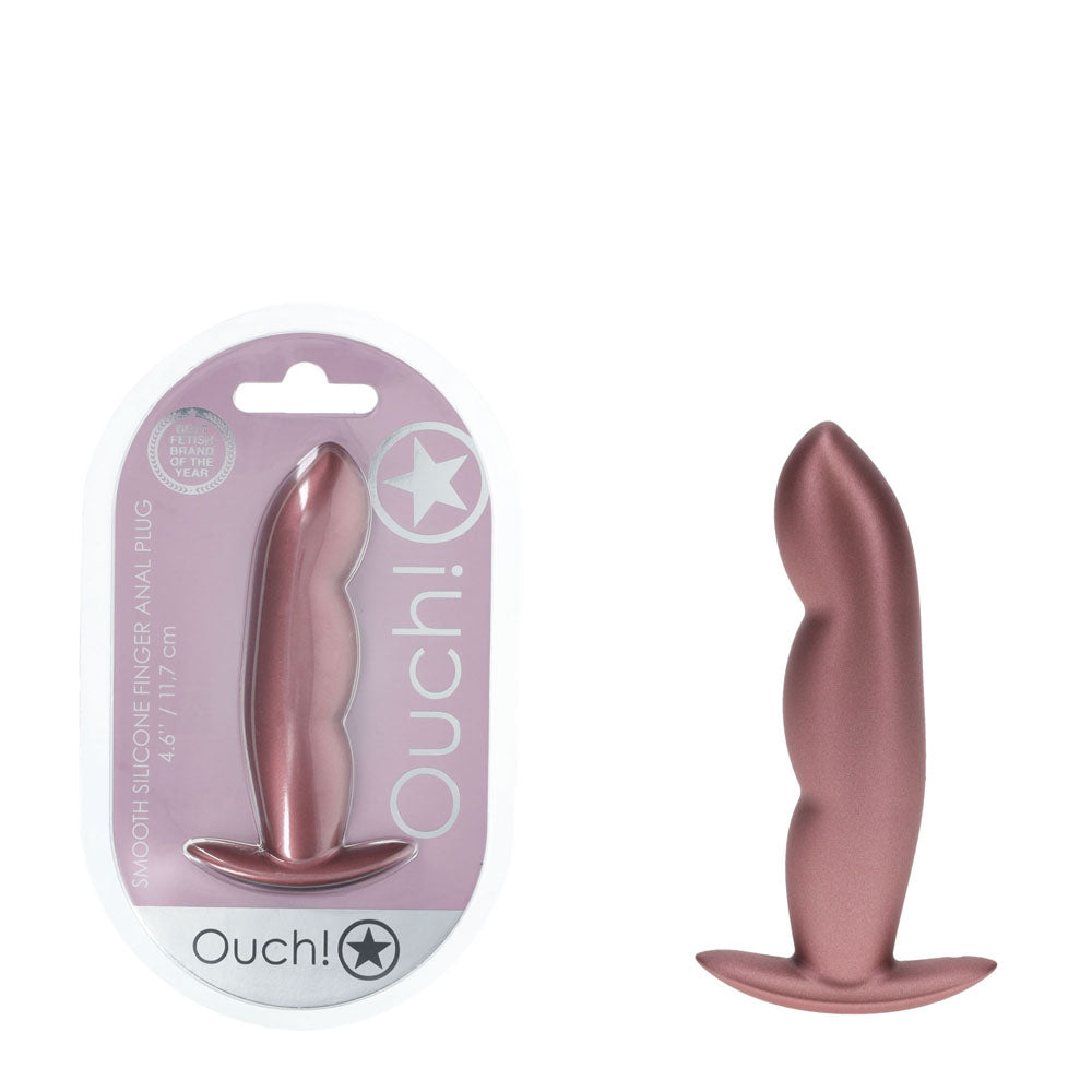 Ouch! Finger Anal Plug Rose Gold Rose Gold 11.7 Cm Butt Plug