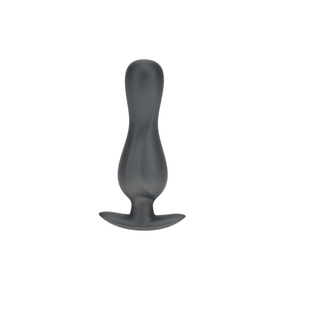 Ouch! Curvy Anal Plug Gun Metal Gun Metal Grey 11.7 Cm Butt Plug